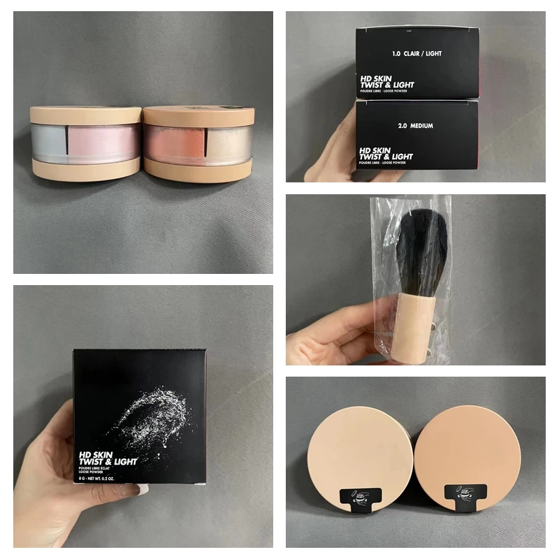 

Новинка, Высококачественная пудра для макияжа, 3 цвета, 8 г, прозрачная Водонепроницаемая косметическая пудра для Финишной отделки лица с ки...