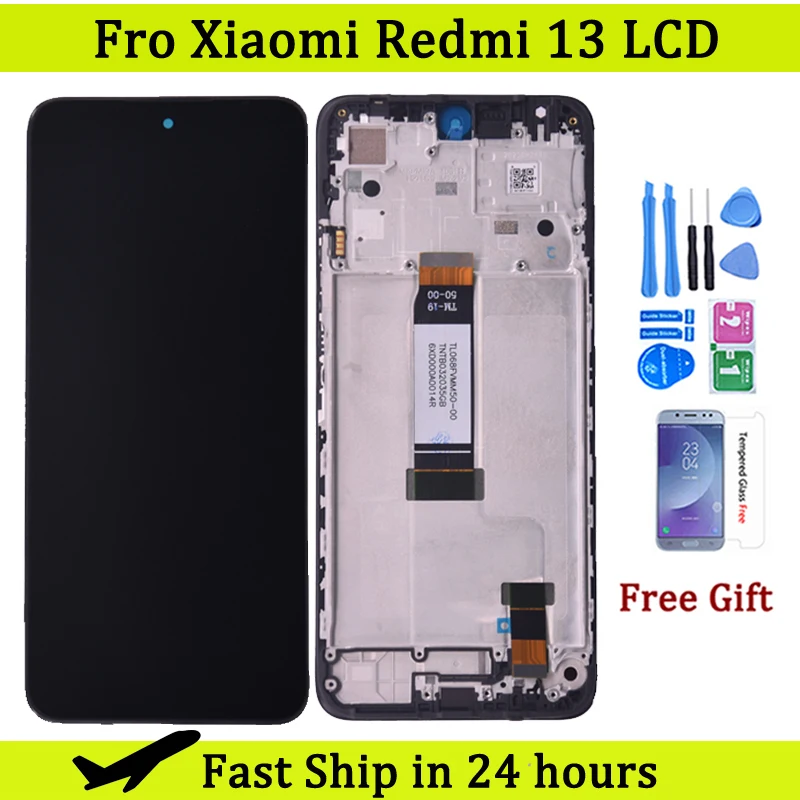 ЖК-дисплей 6 79 дюйма для Xiaomi Redmi 13 с рамкой сенсорный экран в сборе ЖК-экран