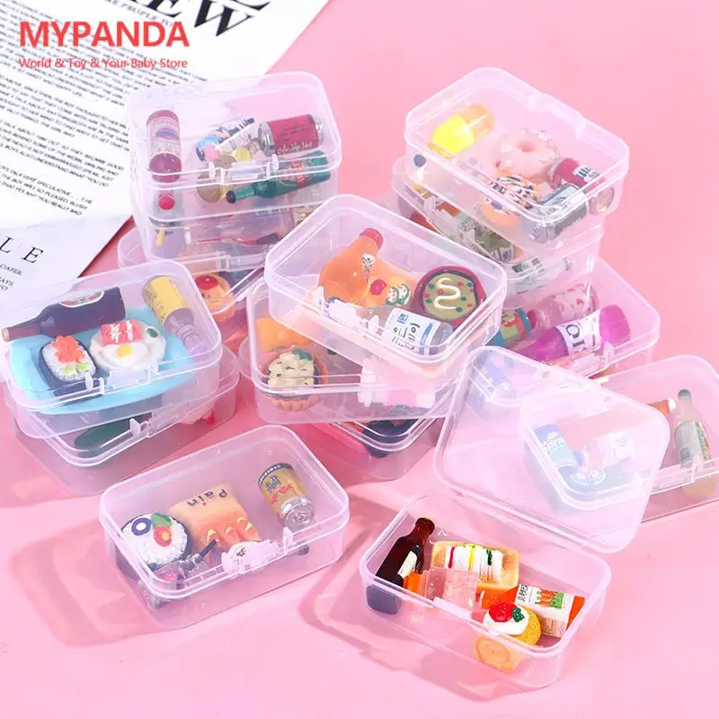 

5PCS 1:12 Scale Cute Mini Dollhouse Miniature Drink Bottle Cake Desserts Bento Food Pretend Play Food Toy Kitchen Accessories