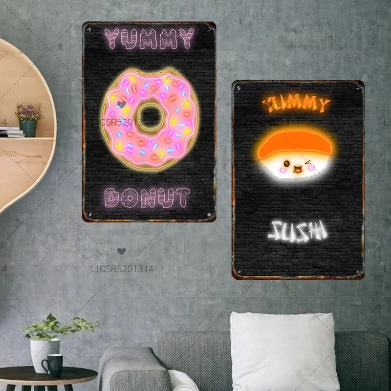 Новый Jindian Гамбургер Пицца Металлическая Вывеска Оловянная Картина Еда Плакат