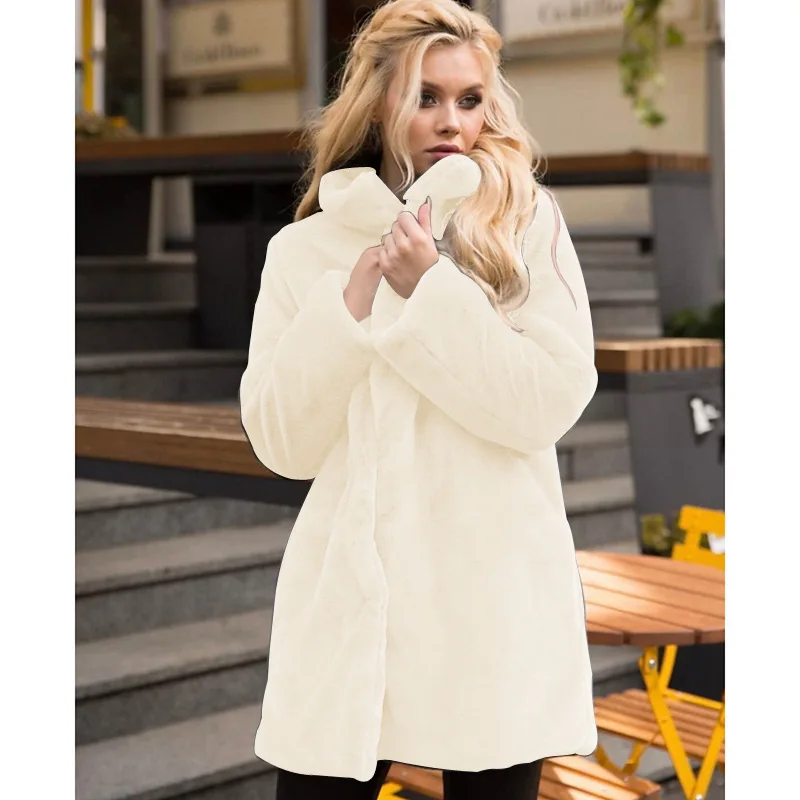 2023 Faux Fur Natural Mink Fur Coat Women's Winter Jacket New Fashion Overcoat Female High Quality Long Solid Warm Thick