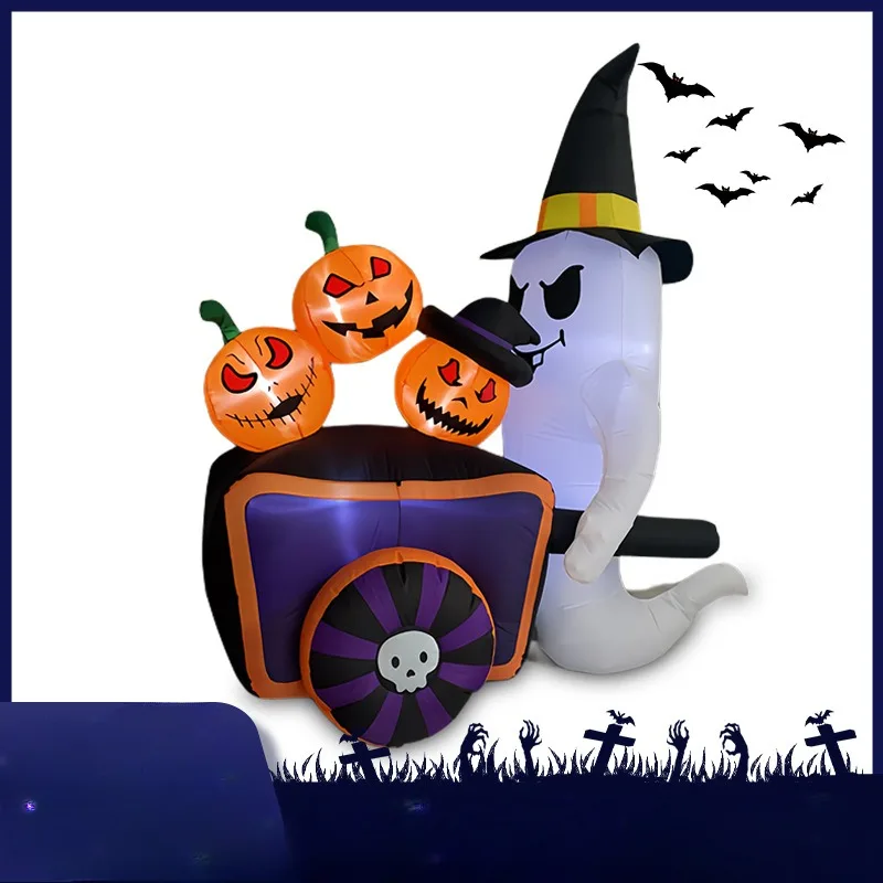 Надувной призрак на Хэллоуин украшения в виде тыквы модель воздуха светящиеся