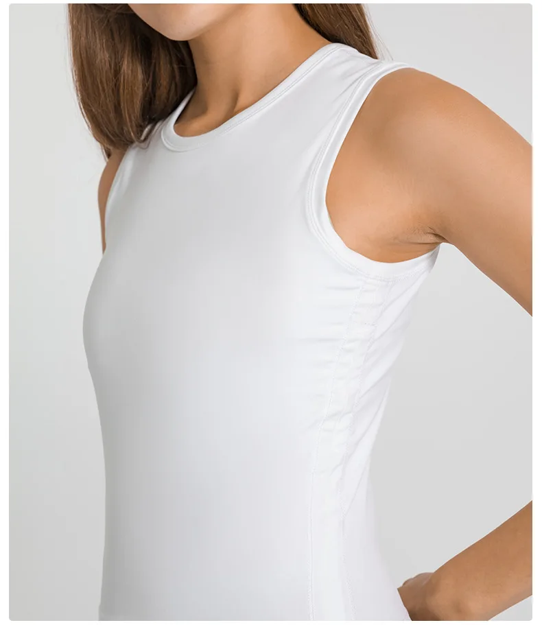 Luluwomen's Gym Workout Clothing Yoga Tank Top Outdoor Jogging Fitness Women's Vest Sports Top Sportswear Woman Gym Tops Crop