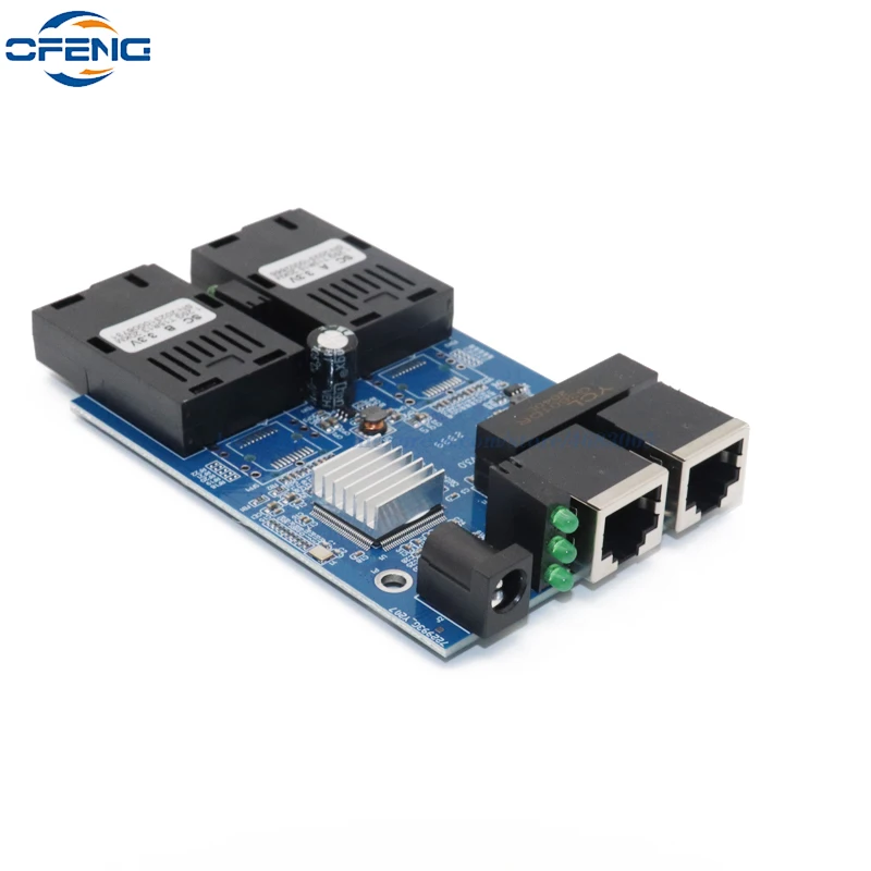 Ethernet-Волоконный коммутатор Gigabit 2 RJ45 UTP SC волоконно-оптический медиа-конвертер 2SC
