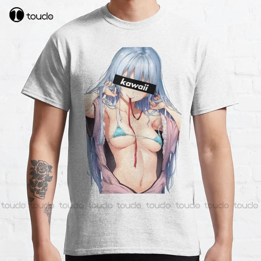 

Kawaii хентай, аниме Классическая футболка для девушек, футболки для мужчин на заказ Aldult Подростковая унисекс футболка с цифровой печатью Xs-5Xl ...