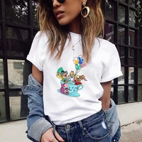 alice in wonderland creativity print disney white tops tees in the cup series graphic s 3xl size female t shirt dropship clothes