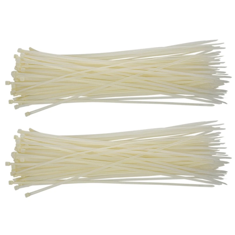 

Cable Ties Wraps / Zip Ties, White 200Pcs 400Mm X5mm
