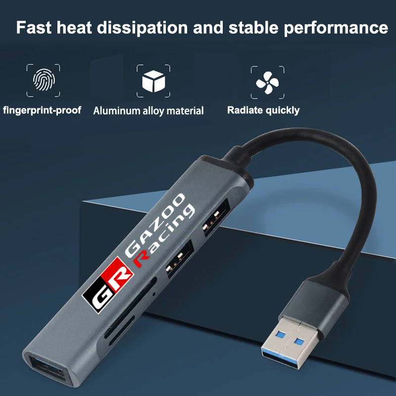 Автомобильная док-станция типа USB3.0 многопортовый разветвитель из алюминиевого