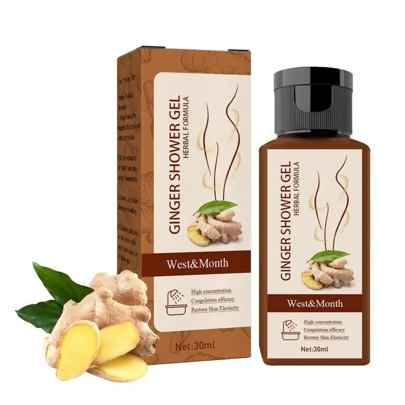 

30ML Weight Loss Hydration Ginger Shower Gel Lymphatic Drainage Body Wash Shower Gel For Body Shaping Slimming Firming Waist