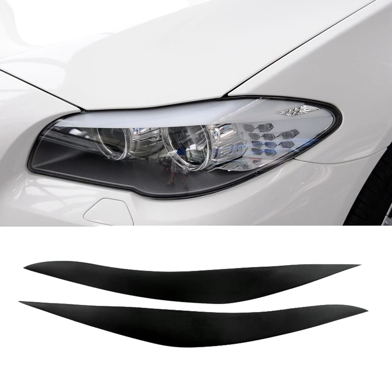 

Матовые черные передние фары для BMW 5 серии F10 F11 F18 2010-2017, накладка на веко для бровей, наклейка и установка