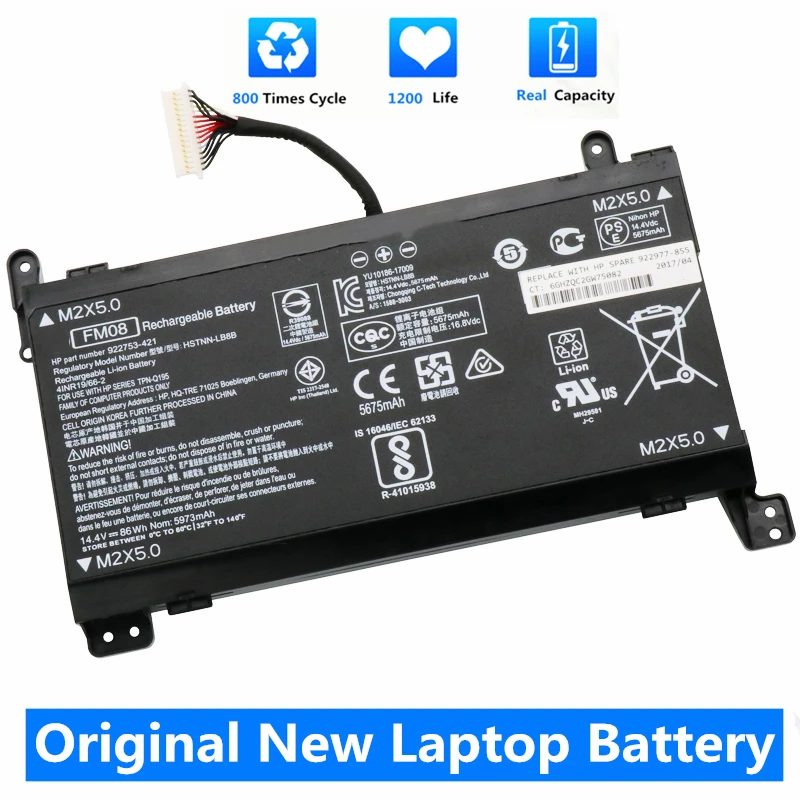 CSMHY New FM08 Аккумулятор для ноутбука HP Omen 17-AN013TX 17-AN014TX 17-AN014NG Series HSTNN-LB8B 922752-421 8922753-421