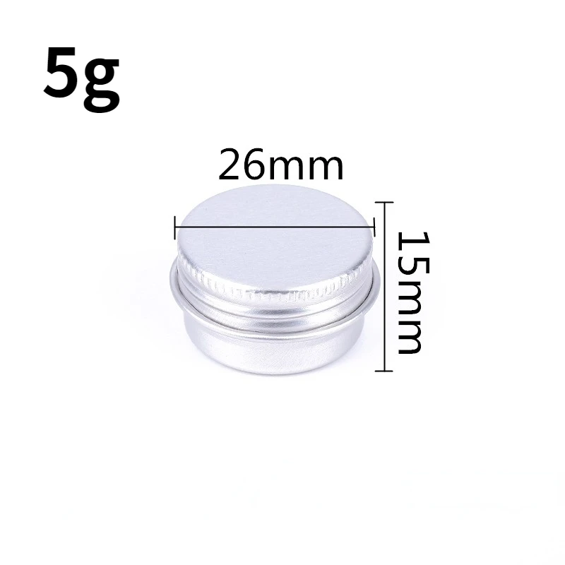 

50pcs 5g Sealed Thread Delicate Refillable Small Aluminum Box Mini Cream Cooling Oil Sample Portable Trial Pack Aluminum Tin Jar