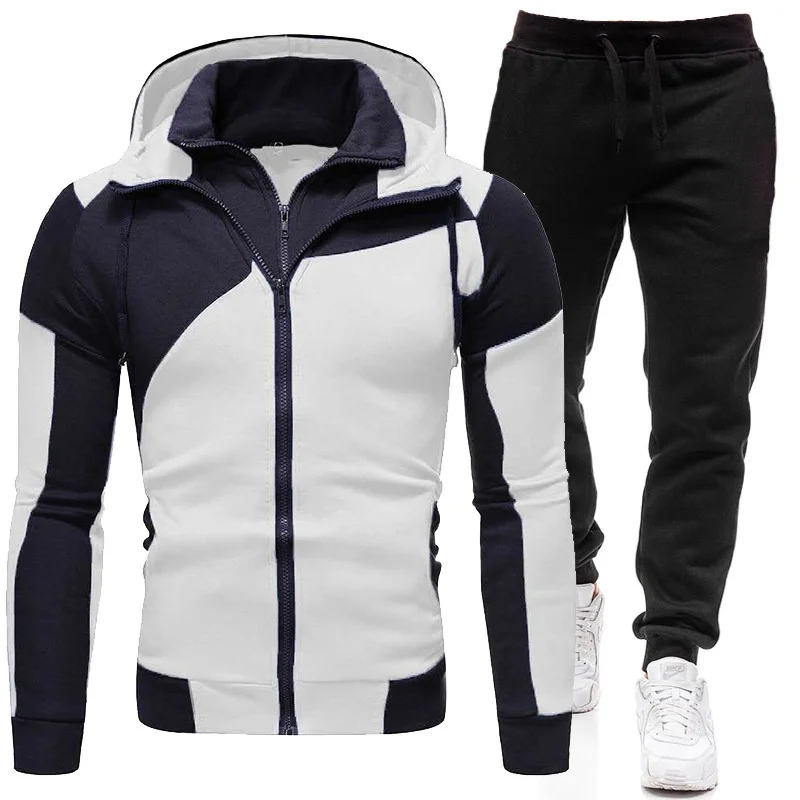 

Winter Autumn Men's Fasion Sets Casual Streetwear Jackets Ourdoor Tracksuits Warm Coats and Trousers Two Piece Set Join Suit