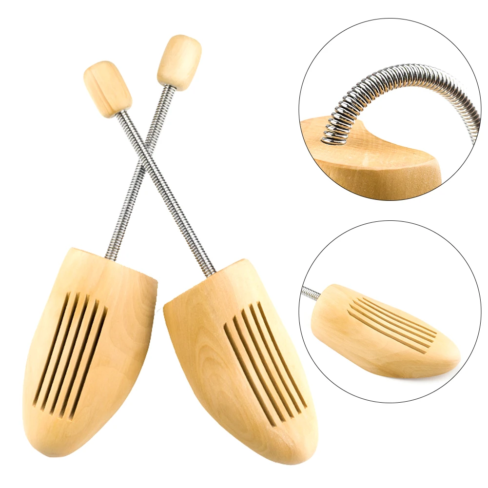 2pcs Man Women Natural Wood Durable Shoe Trees Foot Grinding Non Slip Portable Boots Easy To Use Stretch Extender Professional