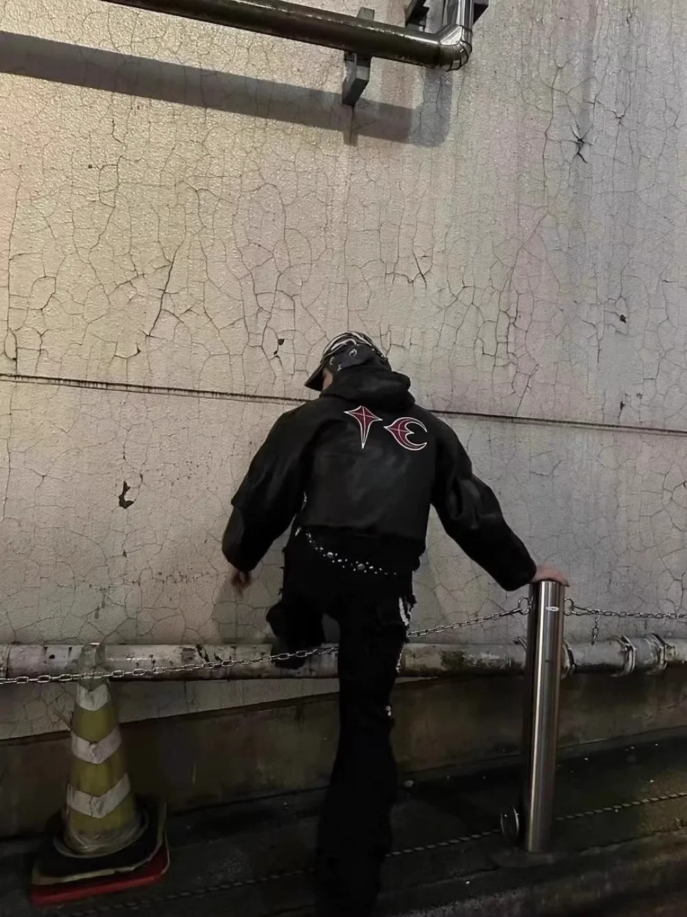 2024 Thug Club тяжелое мотоциклетное хлопковое пальто кожаное повседневная мужская