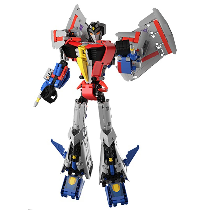 

Original Xiaomi MITU Building Blocks Transformers StarScream Full Body Joint Movable 3D Three-Dimensional Drawings 860+ Parts