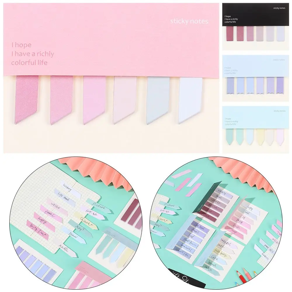 

120 Sheets Morandi Color ​Cute ​Kawaii Stationery ​Paper Sticker Posted It Sticky ​Notes Index Memo Pad Bookmark