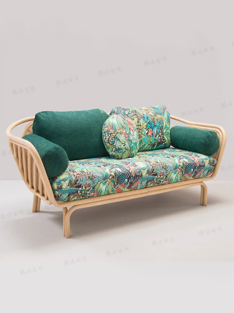 Двойной диван из Индонезии сочетание чайного столика для отдыха комнаты