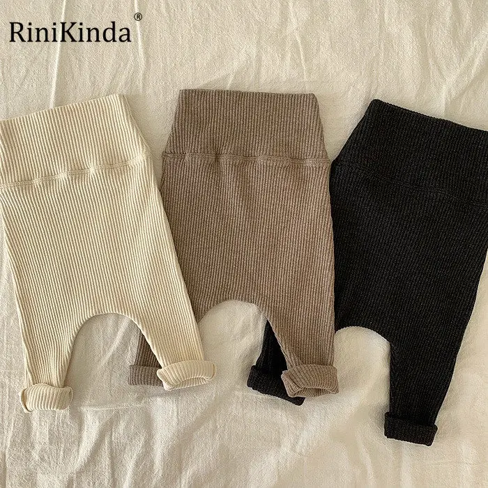 

RiniKinda 2023 New Baby Girl High Waist Pants Infant Comfortable Pp Pants Spring Boys Leggings Children Pants Baby Trousers