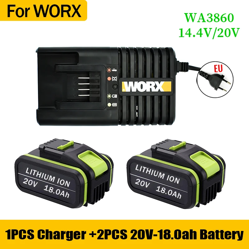 

% NEW 20V18000mAh Lithium Rechargeable Replacement Battery for Worx Power Tools WA3551 WA3553 WX390 WX176 WX178 WX386 WX678
