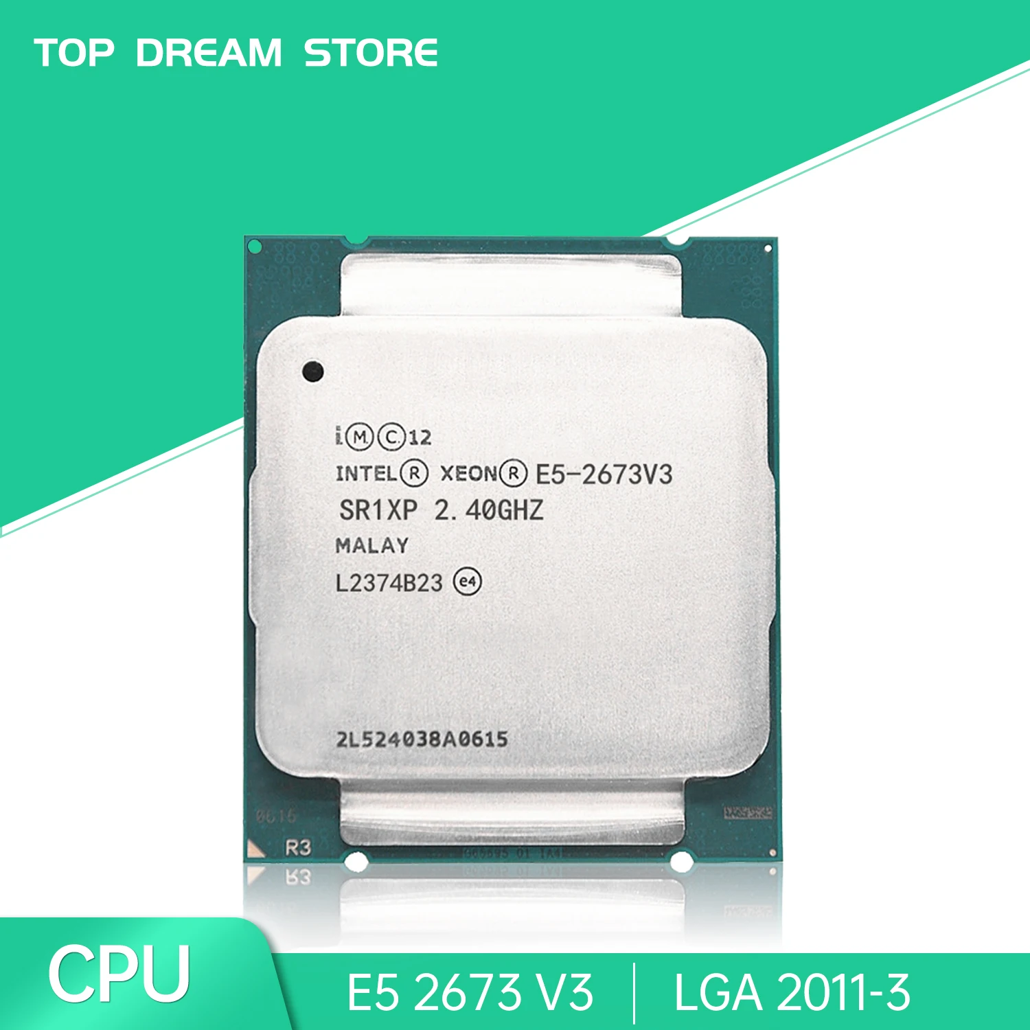 

Процессор Intel Xeon Φ V3 E5 2673 V3 CPU 2,4 ГГц LGA 2011-3 SR1XP 12-ядерный процессор для настольных ПК e5 2673V3