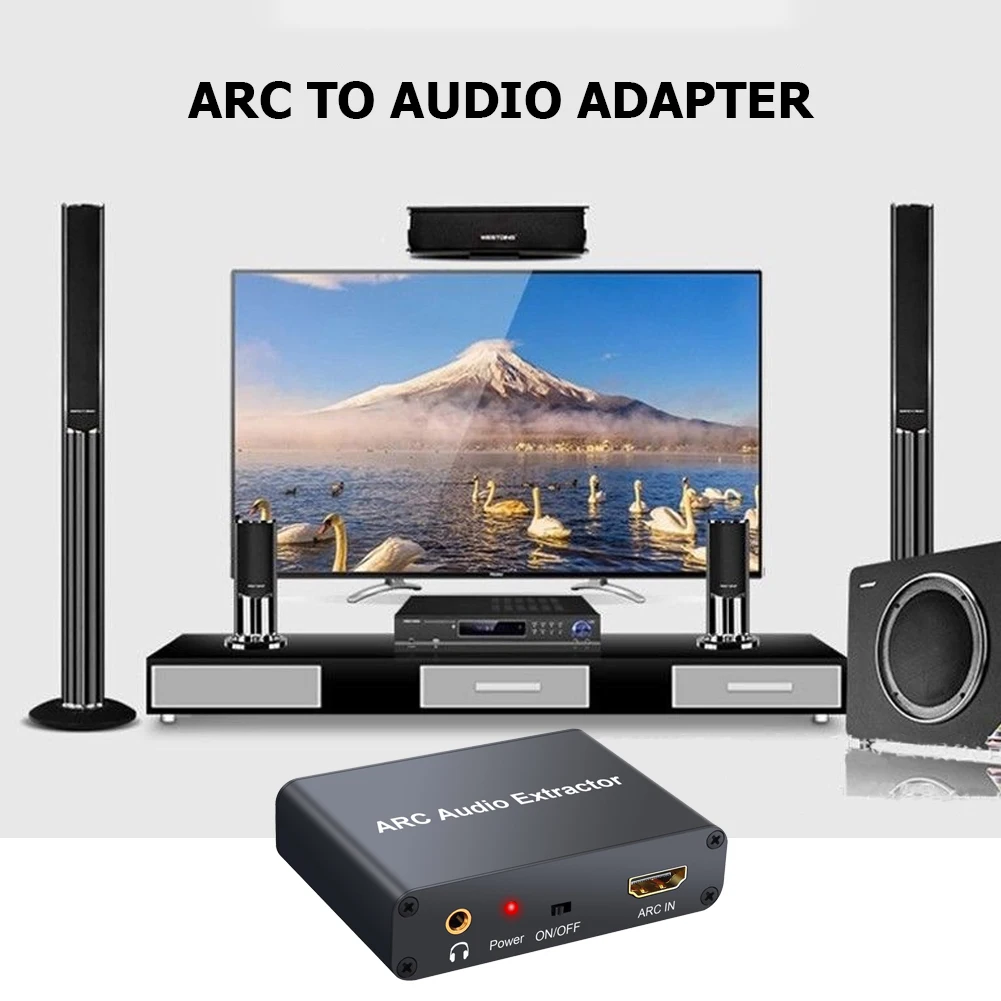 

192 кГц ARC адаптер HDMI аудио экстрактор преобразователь SPDIF коаксиальный RCA 3,5 мм выход