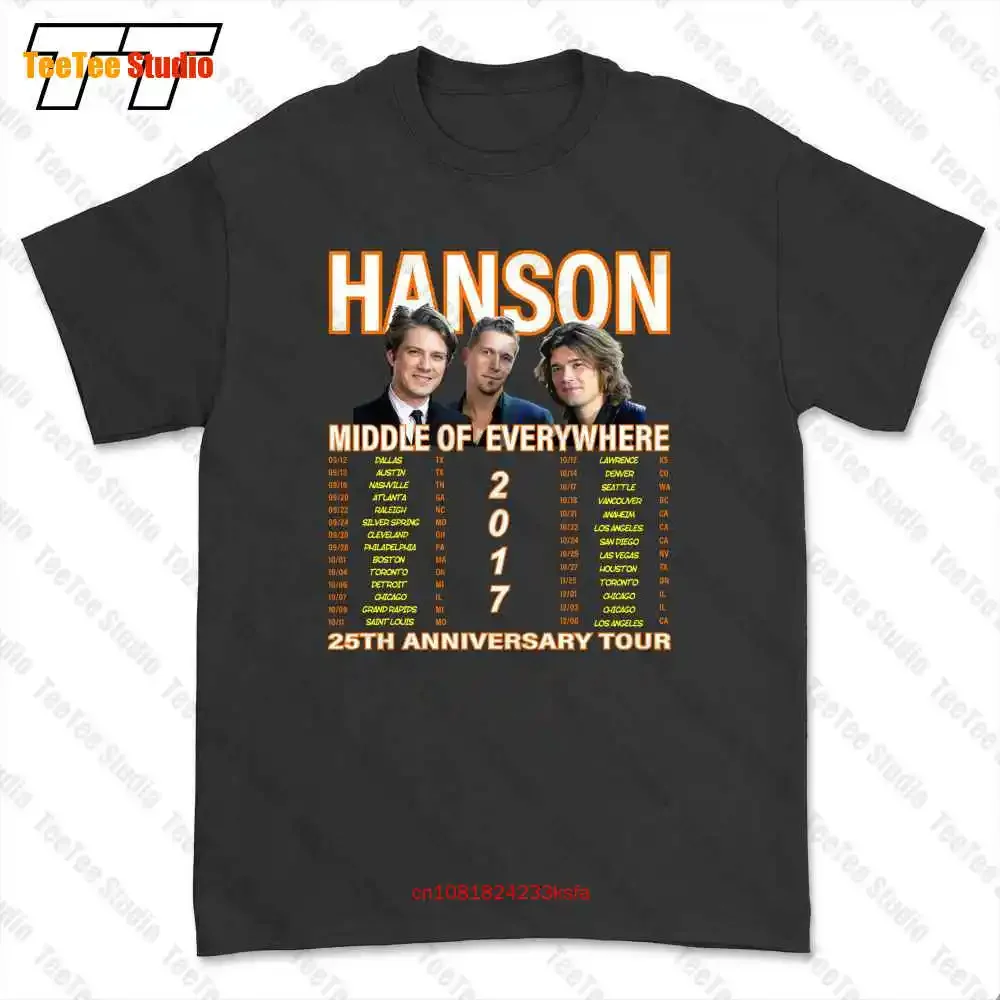 Hanson Middle Of Everywhere Tour 2017 T-shirt Tee 7L39