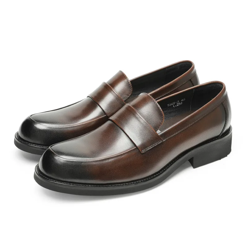 

Formal Shoes Men Loafers Slip on Luxury Genuine Leather Handmade Classic British Style Fashion Oxfords Breathable Office Shoes