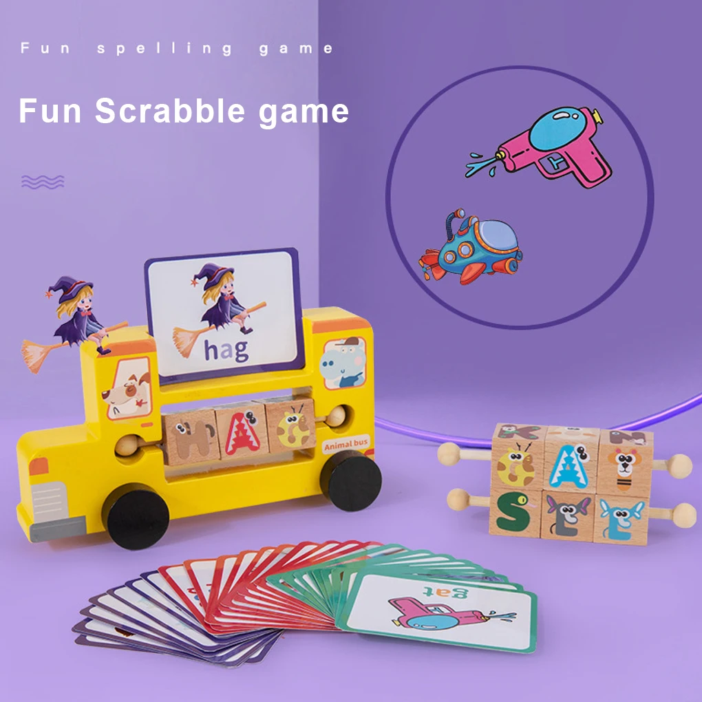 

Baby Card Board Toy Early Educational Letter Spell Words Blocks Classroom Home Kindergarten Learning Teaching Game Kit