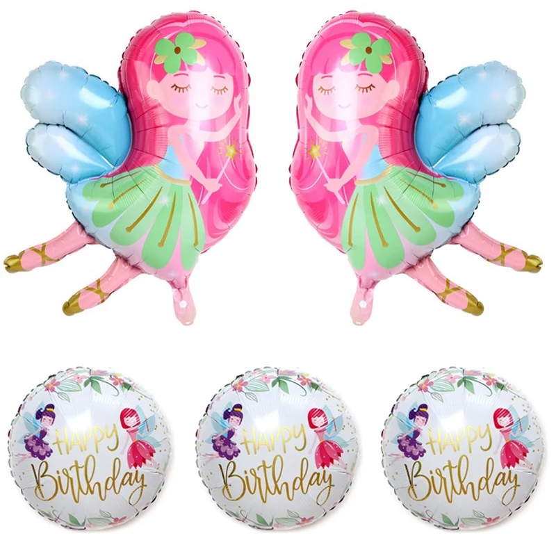 1pcs Fairy Foil Balloons Pixie Ballon Birthday Party Decorations Kids Baby Shower Girls Wedding Decorations Cartoon Angel Globos