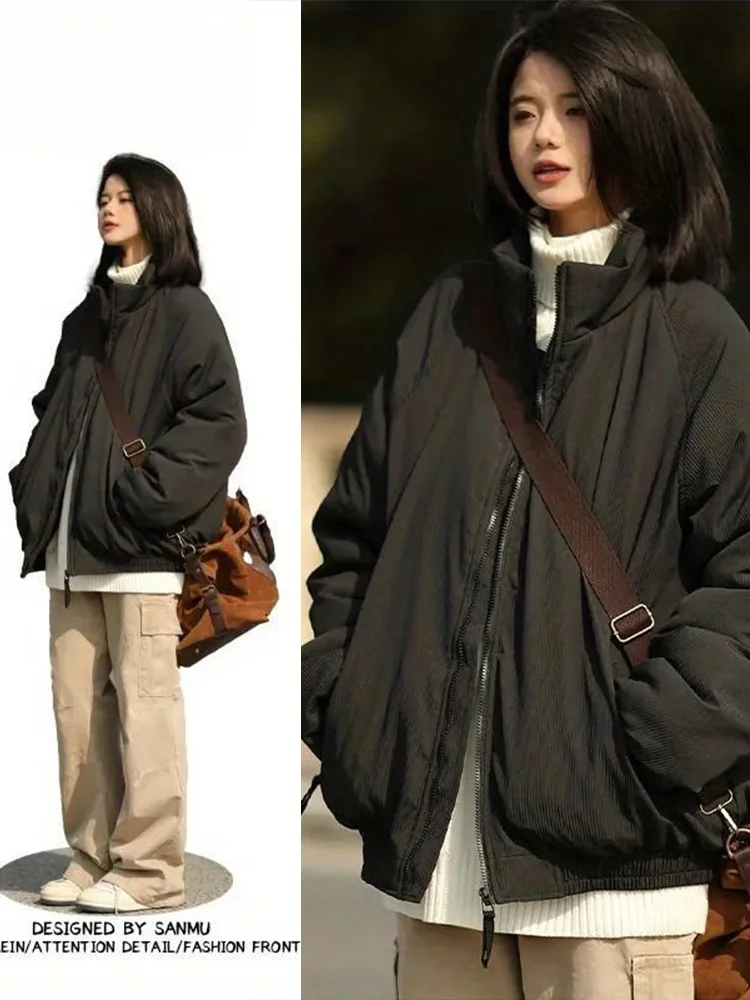 Пуховик с хлопковой подкладкой женская зимняя новинка 2024 толстая куртка и