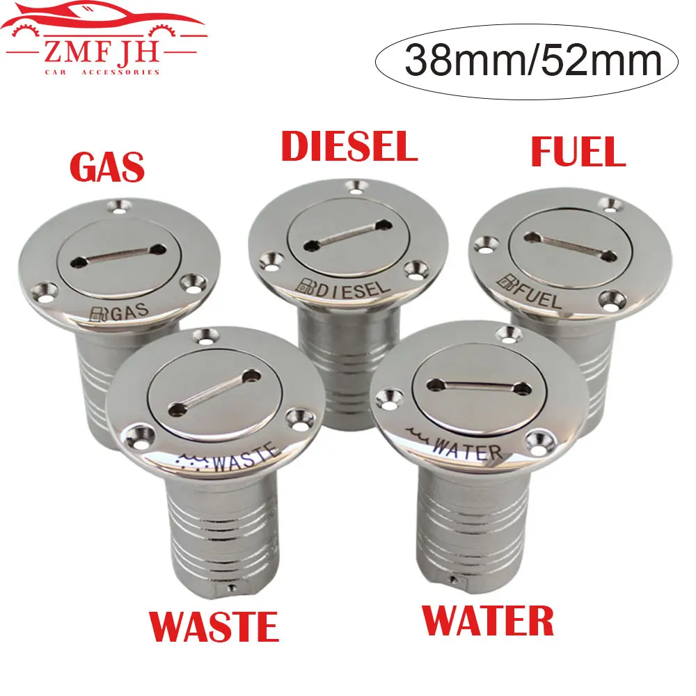 

Marine Boat Hardware Deck Filler 38/50mm 316 Stainless Steel Key Cap Filler Water Waste Diesel Gas Fuel Deck Filler 1.5" and 2"