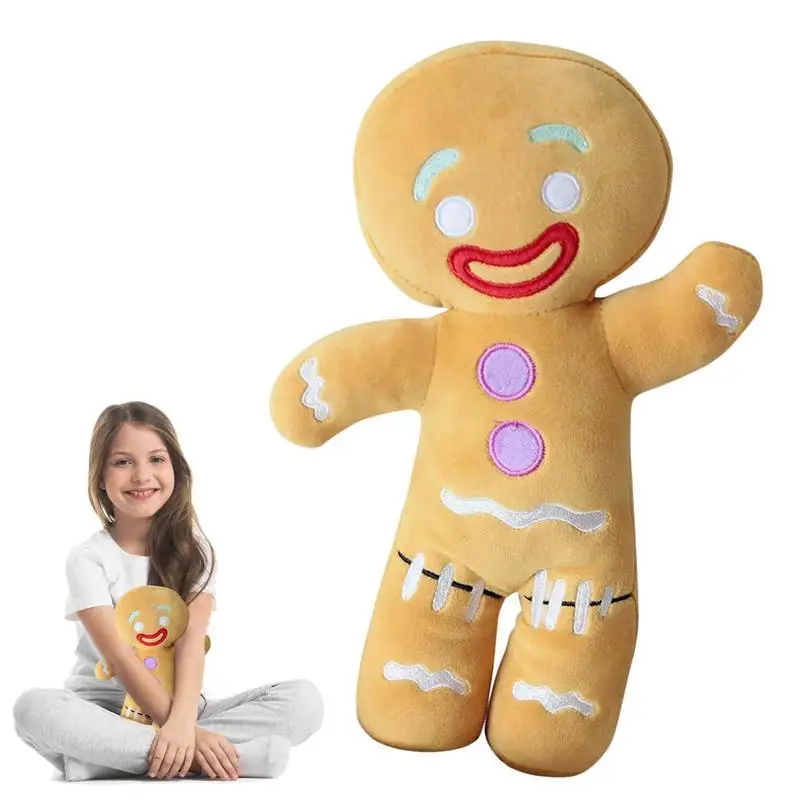 

Gingerbread Man Plush Toy Baby Appease Doll Biscuits Man Pillow Car Seat Cushion Reindeer Home Decor Toy Children Christmas Gift