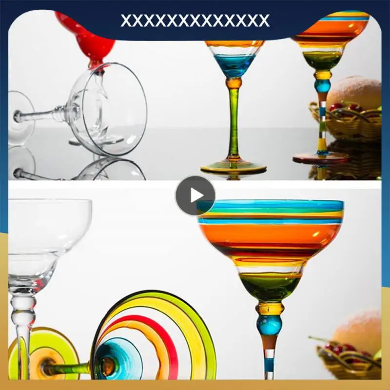 

270ml Creative Margarita Creative Wine Glasses Handmade Colorful 270ml Handmade Colorful Cocktail Cup Newest Europe Goblet Cup