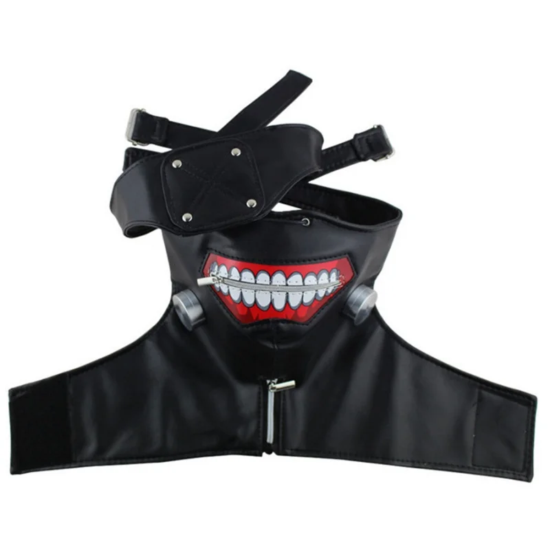 

Anime Tokyo Ghoul 2 Kaneki Ken Halloween mask cosplay costume rubber mask with adjustable zipper