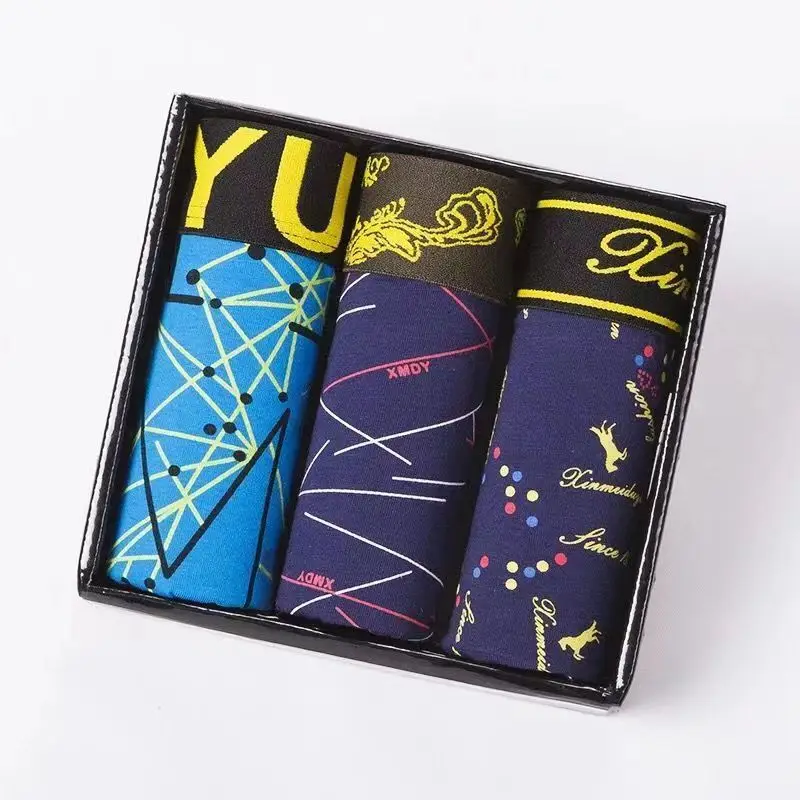 

New Men's Underwears Men Panties Boxers Breathable Sexy Male Boxer Solid Underpants Comfortable Plus Size Mens Underwear Boxers
