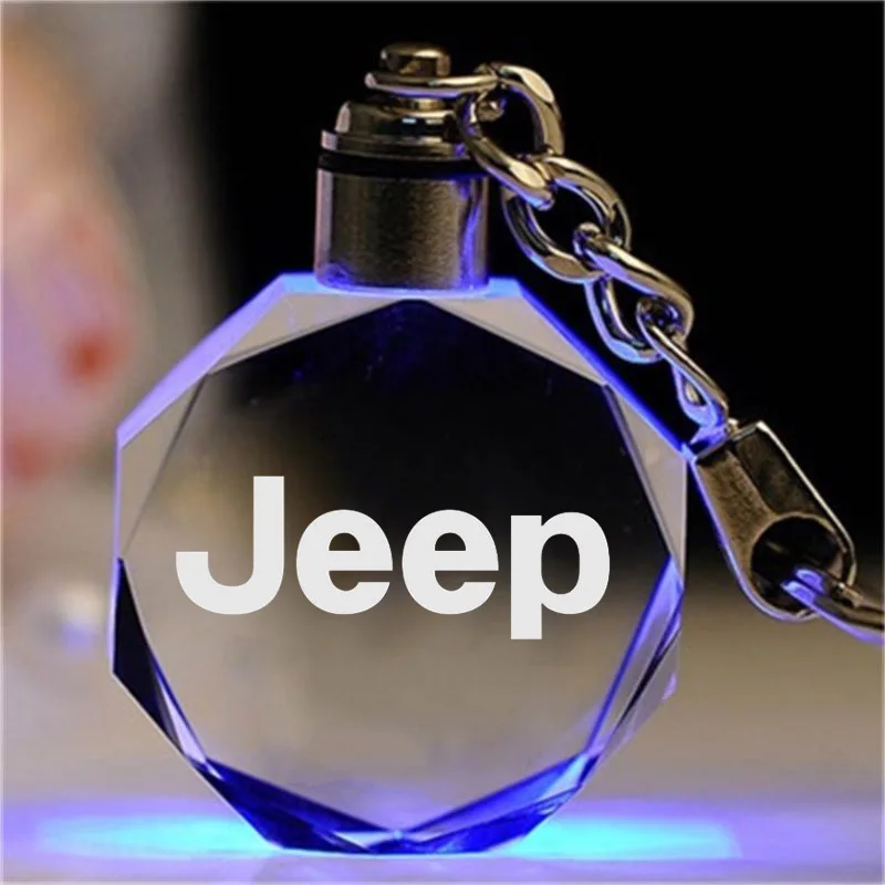 

1PC LED Light Car Keyring Octagon Key Pendant for JEEP Compass Commander Renegade Wrangler JK XJ Grand Cherokee Patriot Liberty