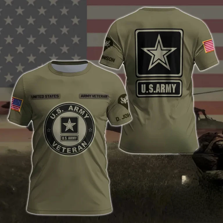 

US Army Veteran T-Shirt, Military, Custom Us Army T-Shirt, Veteran T-Shirt Veteran Gifts