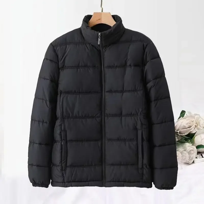 Мужская куртка с хлопковой подкладкой и воротником-стойкой утолщенная теплая