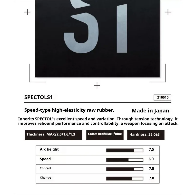 Оригинальная резиновая губка для настольного тенниса VICTAS SPECTOL S1, синяя и красная, с короткими шипами для быстрой атаки, наступательная губка для пинг-понга, одобренная ITTF (art.: 3920d3590109a) - 3920d3590109a