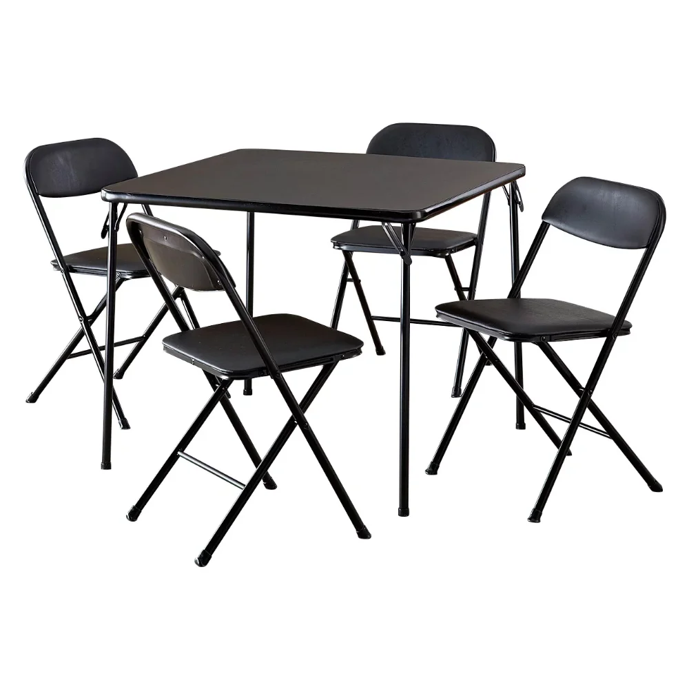 

Cosco 5-Piece Card Table Set, Black