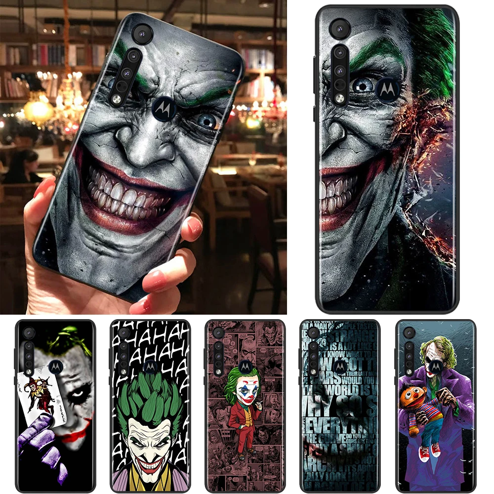 

DC Movie Joker Clown Black Phone Case For Motorola Moto G9 G8 E20 E7 E6 One Marco Hyper Fusion Power Edge Plus Cover