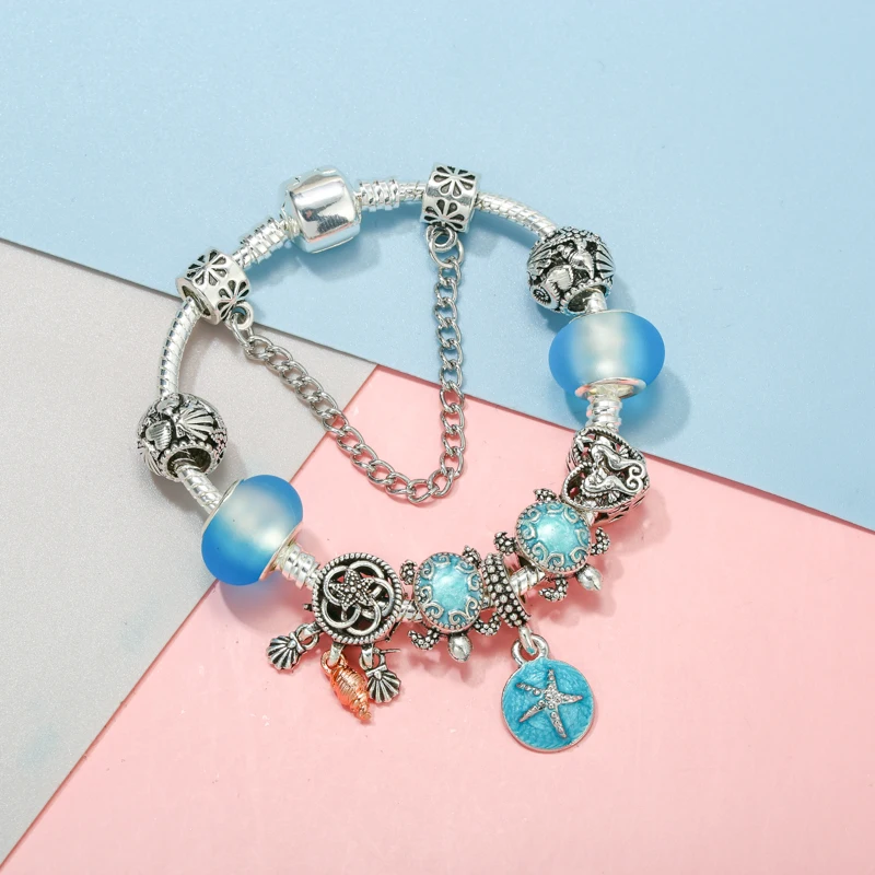 Морская звезда черепаха ракушка бусины кулон DIY змеиная цепочка оригинальный