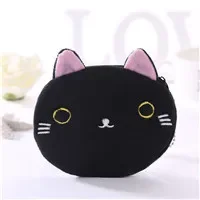 Мини кошелек с милым котом из мультфильма плюшевый женский для монет держатель