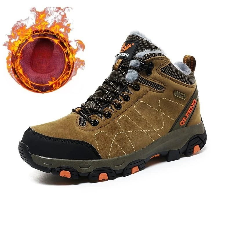 

Cross border Large Sized High Top Shoes Men's Velvet Thermal Insulation Tourism Cross country Hiking Shoes Wholesale