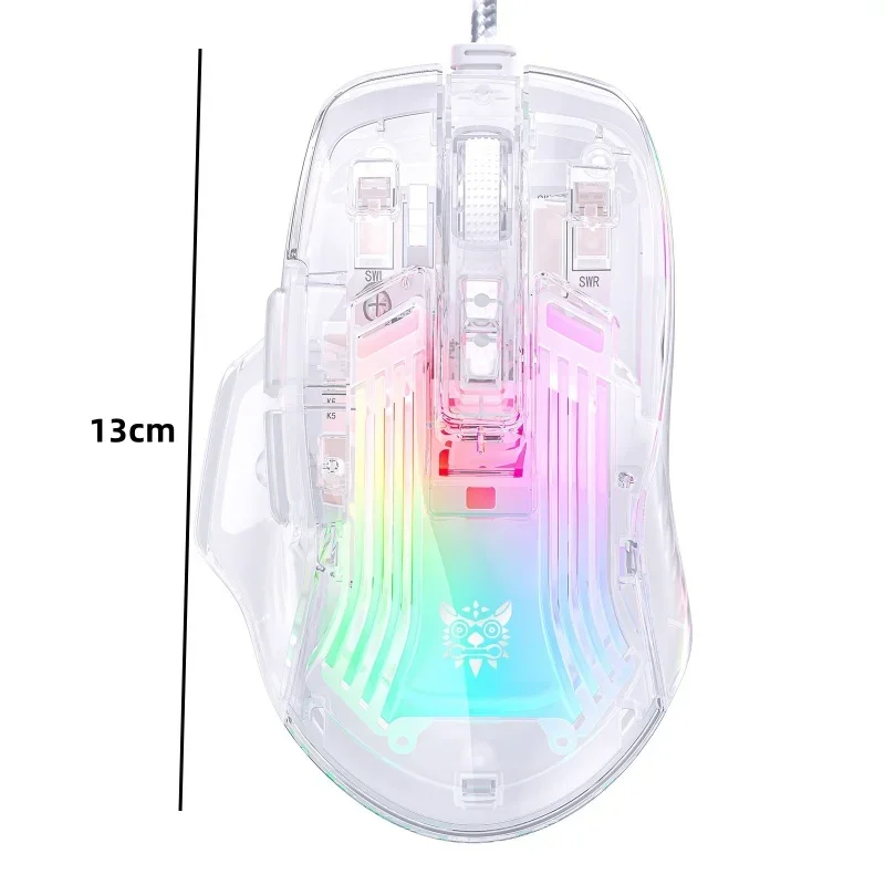 1 шт. игровая мышь USB-шнур RGB с подсветкой геймерская 7 регулировками до 12800 точек на