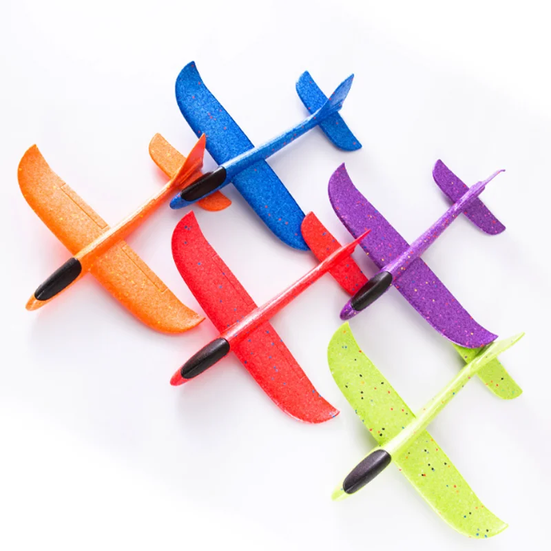 

New children's hand throw foam airplane whirling fall-resistant glider toys