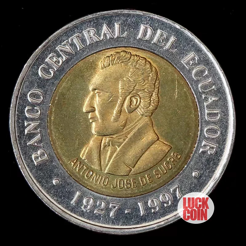 

Ecuador 100 Sucre 19.9mm Two-Tone Old Coin Year Random 100% Original