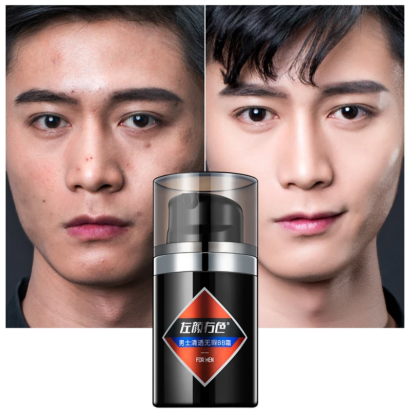

MENCODES BB Foundation Cream Men Brighten Base Makeup BB Cream Wheat Natural Color Base Cushion Makeup Cream Men Make Up 50ml
