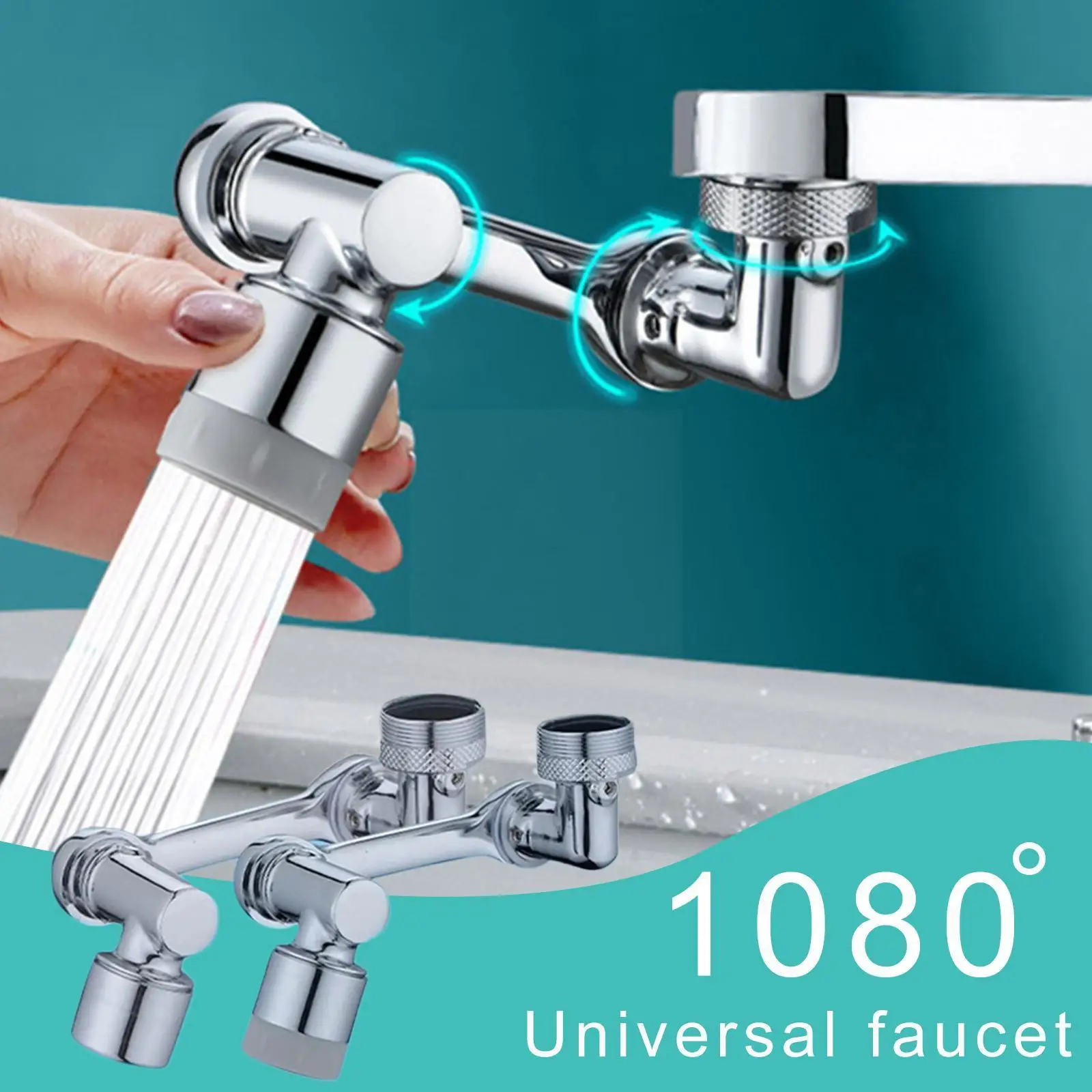 

Universal 1080° Rotation Faucet Aerator Splash Filter Water Bubbler Nozzle Kitchen Faucet Faucets Extend Tap Adaptor Y8e2